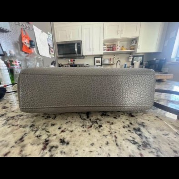 Coach Pewter Polished Pebble Leather Elise Satchel (79316) - Picture 5 of 6